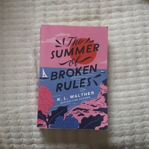 The Summer of Broken Rules by K.L. Walther - Pink and Blue Cover